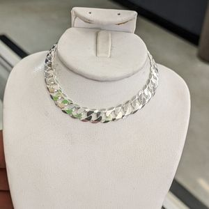 925 Sterling Silver Cuban Curb Style Bracelet 7mm 8 inch